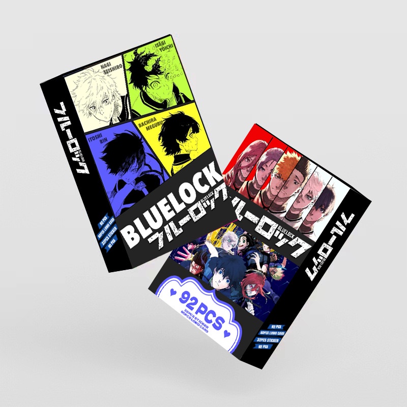 BLUE LOCK Photocard Lomo Card Postcard Stickers thẻ 60 chiếc + nhãn dán 32 chiếc
