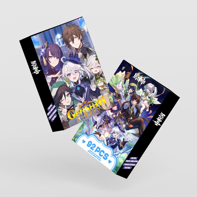 Genshin Impact Photocard Lomo Card Postcard Stickers thẻ 60 chiếc + nhãn dán 32 chiếc