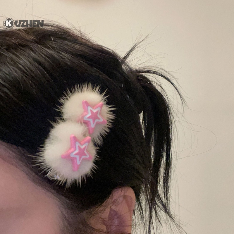 Kuzhen Kẹp Tóc Kim Loại Hình Ngôi Sao bb y2k Dễ Thương Cho Nữ