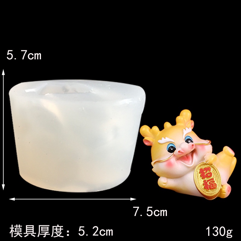 Khuôn Silicon Hình Rồng Hoạt Hình Sáng Tạo Trang Trí Bàn Làm Việc
