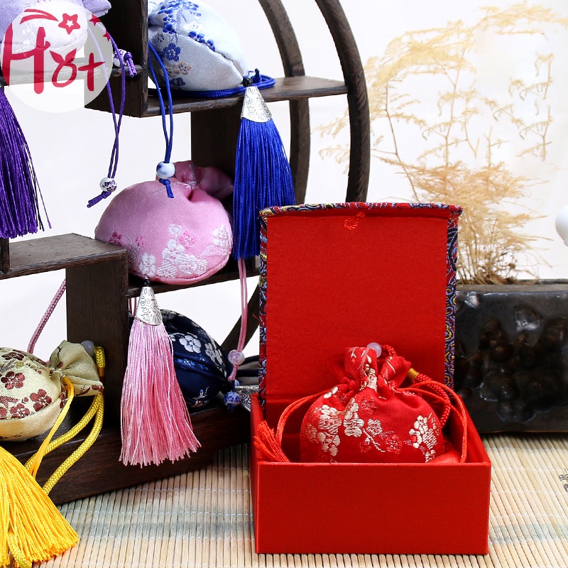 Jr Túi Dây Rút Bằng Lụa Thêu Thổ Cẩm Phong Cách Trung Hoa Dùng Làm Quà Tặng / Trang Sức vn
