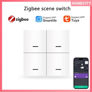 Công tắc thông minh Tuya Zigbee Công tắc cảnh 4 Gang 12 Bộ điều khiển nút nhấn Hỗ trợ kịch bản tự động hóa Zigbee2mqtt Trợ lý tại nhà