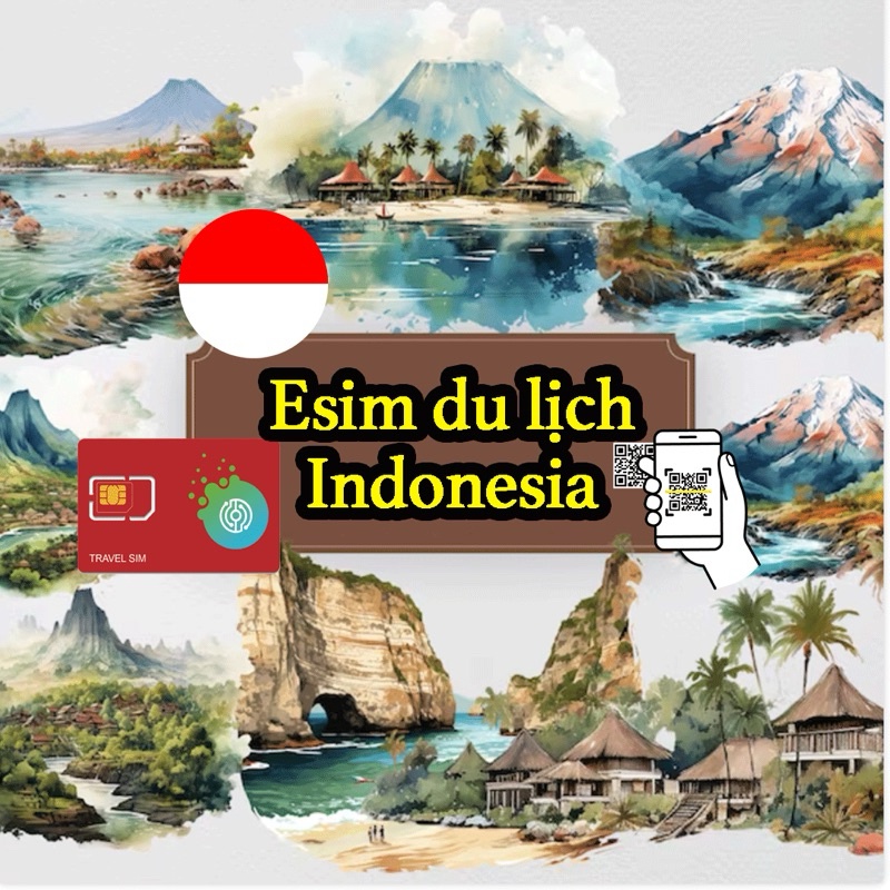 -𝐌𝐨𝐨𝐌𝐨𝐨- Sim du lịch Indonesia. Chỉ bán esim du lịch Indonesia. Đa dạng gói cước
