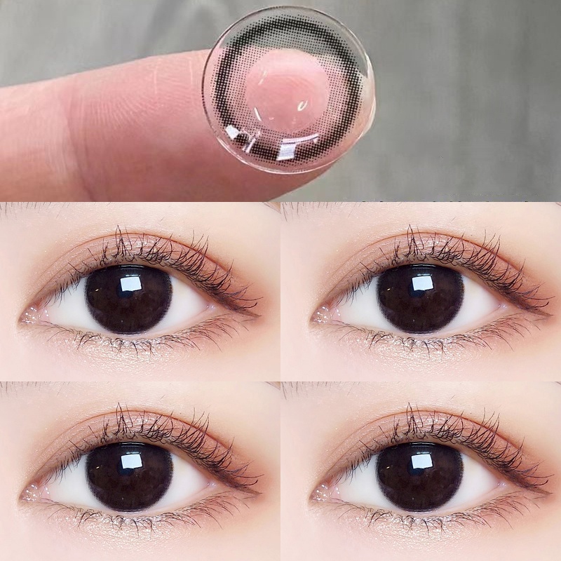 1 Cặp Kính Áp Tròng Cho dodo black / idol 1 Đen