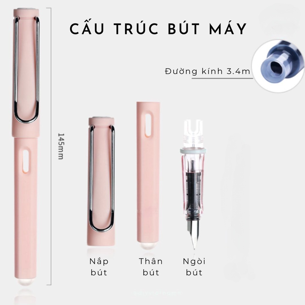 Bút máy xóa được/BÚT MÁY THAY MỰC Bút mực, bút máy ngòi kim tinh tẩy xoá được cho học sinh  Bút Mực Xoá Được