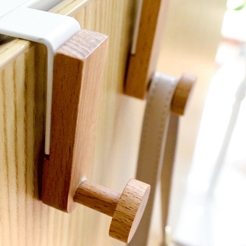 Móc Treo Đồ Bằng Sắt Và Gỗ Tiện Dụng Cho Gia Đình