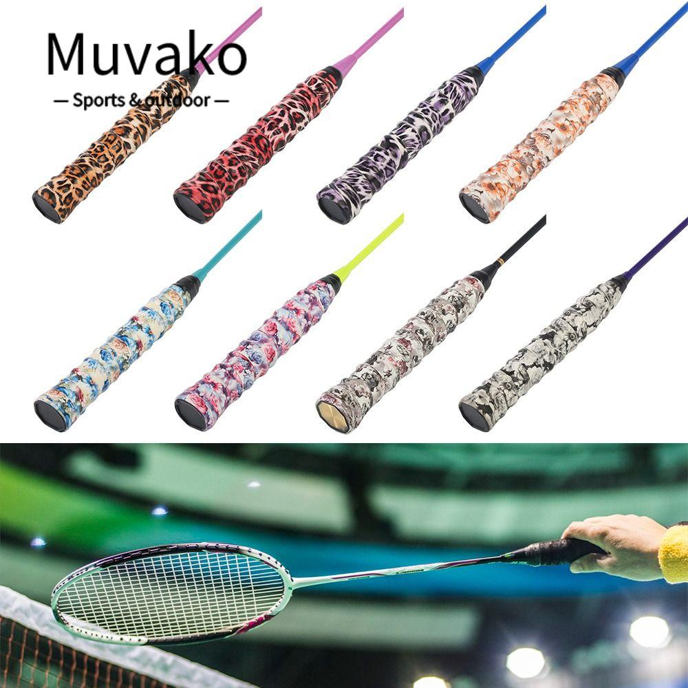 Muvako Băng Quấn Cán Vợt Cầu Lông Thấm Hút Mồ Hôi Thoáng Khí In Họa Tiết Da Báo Nhiều Màu Sắc