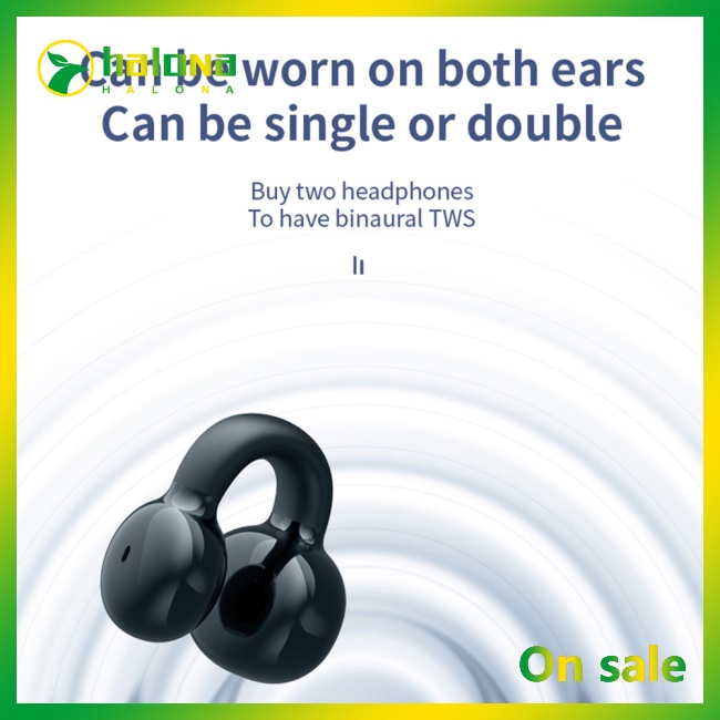 Halo Tai Nghe Kẹp Vành Tai Không Dây Âm Thanh Nổi Phong Cách Thể Thao Thời Trang