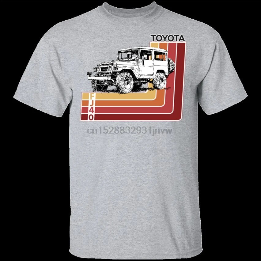 Toyota Landcruiser FJ40 Retro Lines Vintage Graphic Áo thun dáng rộng Size Tee Áo thun