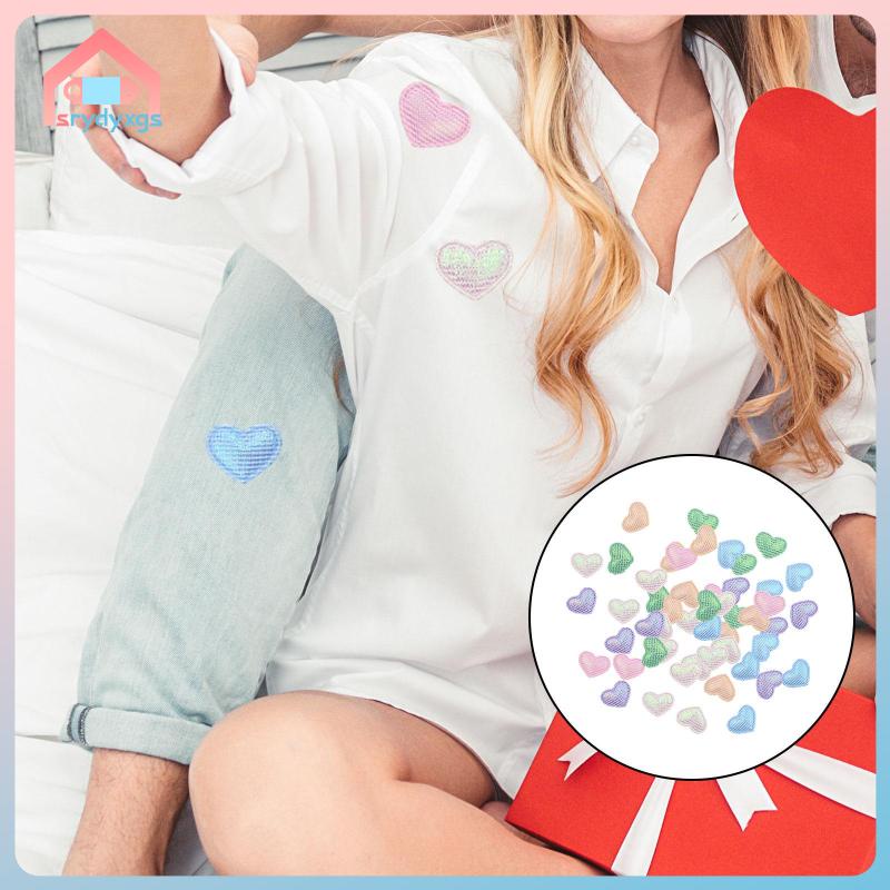 Bộ 50 Miếng Dán Trang Trí Mũ Hình Trái Tim Cho Ngày Valentine