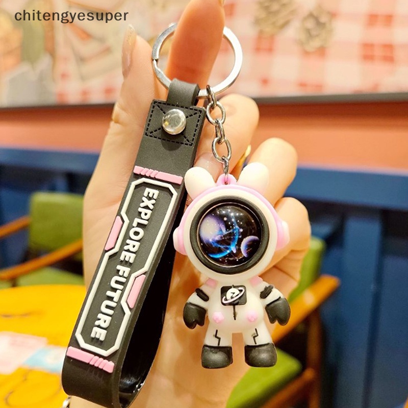 Móc Khóa Hình Thỏ Phi Hành Gia Dễ Thương Sáng Tạo