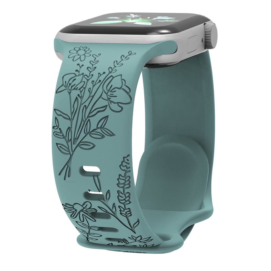 Dây Đeo Họa Tiết Hoa Oải Hương Cho Đồng Hồ Thông Minh iwatch 38 / 40 / 41mm 42 / 44 / 45 / 49mm