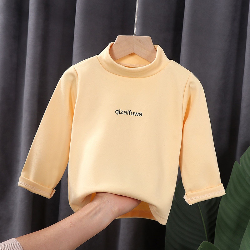 SUPER KIDS quần áo trẻ em Áo Thun Chui Đầu Tay Dài Vải Nhung Phong Cách Đức Cho Bé đồ bé trai