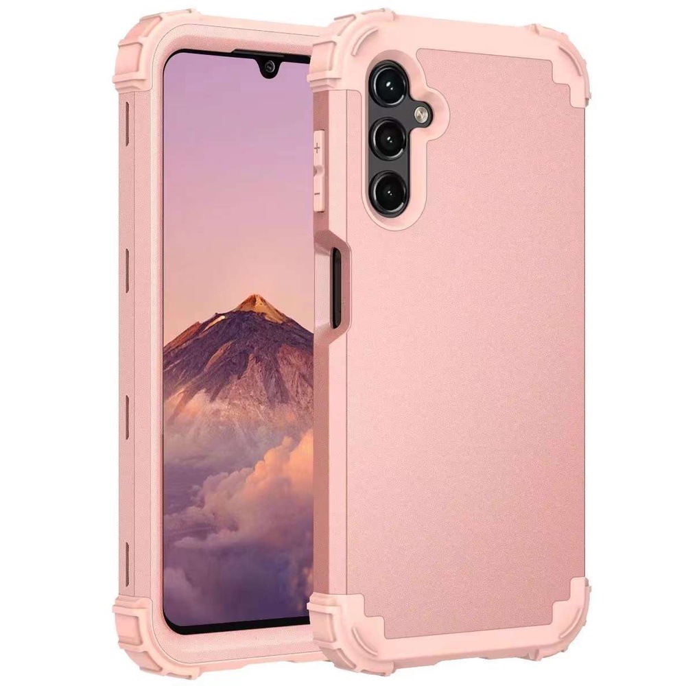 Ốp lưng 3 trong 1 cho Samsung Galaxy A51 5G A71 5G (chỉ dành cho 5g) Ốp lưng dày vàng hồng chống sốc