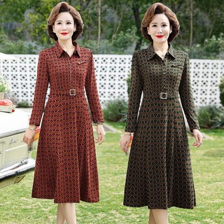Hàng Mới Về Mới Đầm Dài Tay Thời Trang Cao Cấp Cho Phụ Nữ Trung Niên
