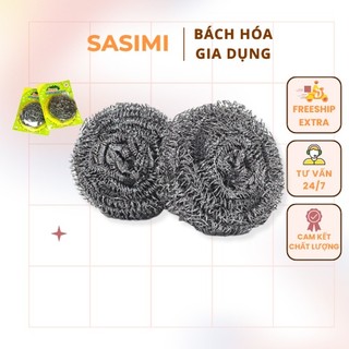 Cọ xoong inox, bùi nhùi sắt cọ xoong nồi loại dày SASIMI