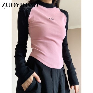 ZUOYINMO áo phông áo thun nữ croptop baby tee Thể thao Minimalist Cổ điển Đơn giản WMY2392ZXC 51Z231219