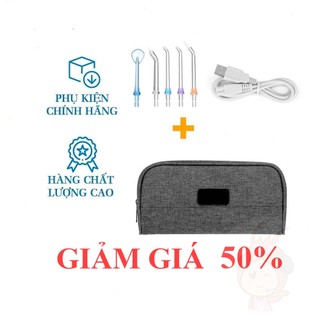 Túi vải, hộp đựng tăm, đầu tăm cho máy tăm nước h2ofloss hf6, hf6p, hf9p, hf2 abshop365