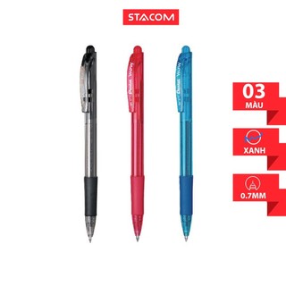 Bút bi bấm pentel nét 0.7mm bk417.