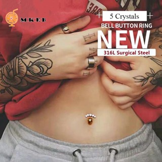  MKEB Khuyên Rốn Thép 316l Mẫu Mới Cho Nam Nữ 