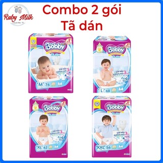 Combo 2 gói tã dán bobby đủ size