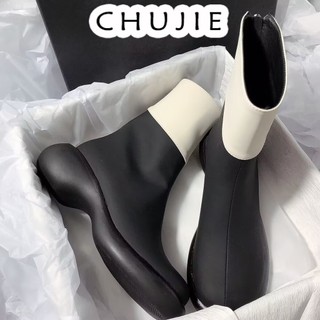 CHUJIE giày nữ boot nữ bột Thời trang trăm mốt Thời thượng Đế chống trơn trượt Độc lạ Điệu đà FSX23B0JUZ 45Z231111