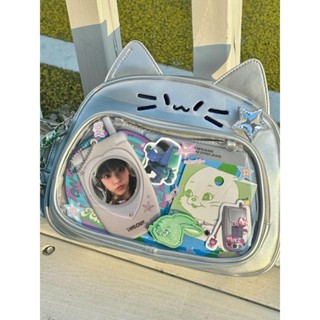 Trong kho Túi giảm đau y2k thông thường và đa năng Ba lô học sinh sức chứa lớn thời trang