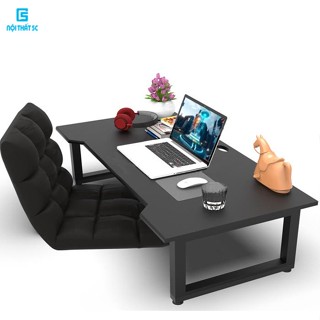 Bàn ghế gấp gọn đa năng thông minh làm việc học tập ngồi bệt, Bàn gaming mặt bàn kích thước lớn chân U hộp 4x4cm bền bỉ