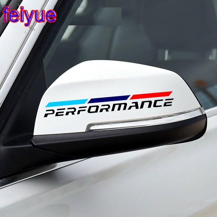 2 chiếc M Performance gương chiếu hậu ô tô nhãn dán cho BMW E36 E39 E46 E30 E60 E61 E64 E70 E71 E85 
