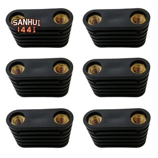 Set 6 Bàn Đạp Chân Vịt 2 Lỗ Bằng Nhựa Màu Đen Thay Thế Cho Ván Lướt Sóng