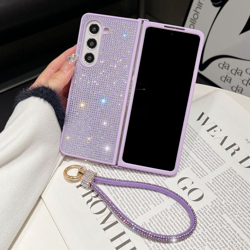 HOCE ZFold7 Luxury Hand Chain Shine crystal Diamond Phone Case cho Samsung Galaxy Z Fold 3 / 4 / 5 /