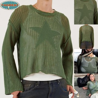 <Thebest>Vintage Star Graphic Grunge Top Knit Pullovers for Fashionable Individuals