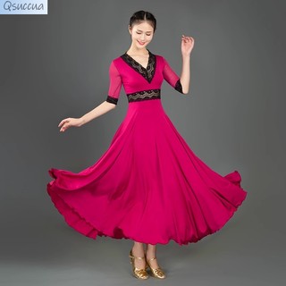 Đầm Khiêu Vũ Qsuccua Phối Ren Dành Cho Nữ
