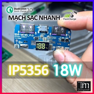 Mạch sạc dự phòng sạc nhanh qc3.0 pd3.0 ip5356 18w