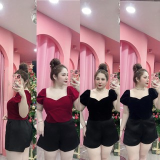 55-90kg set áo nhung quần taca bigsize vương ngọc hân