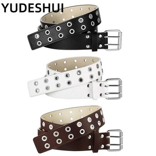 YUDESHUI Fashion Punk Waist Belt Belts For Women Adjustable Belts Goth Waistband Women Double Pin Buckle Cummerbunds Apparel Accessories Sweater Overcoat PU Leather Jeans Girdles/Multicolor