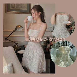Đầm dự tiệc 2 dây ren cao cấp Cara Dress JUDINO