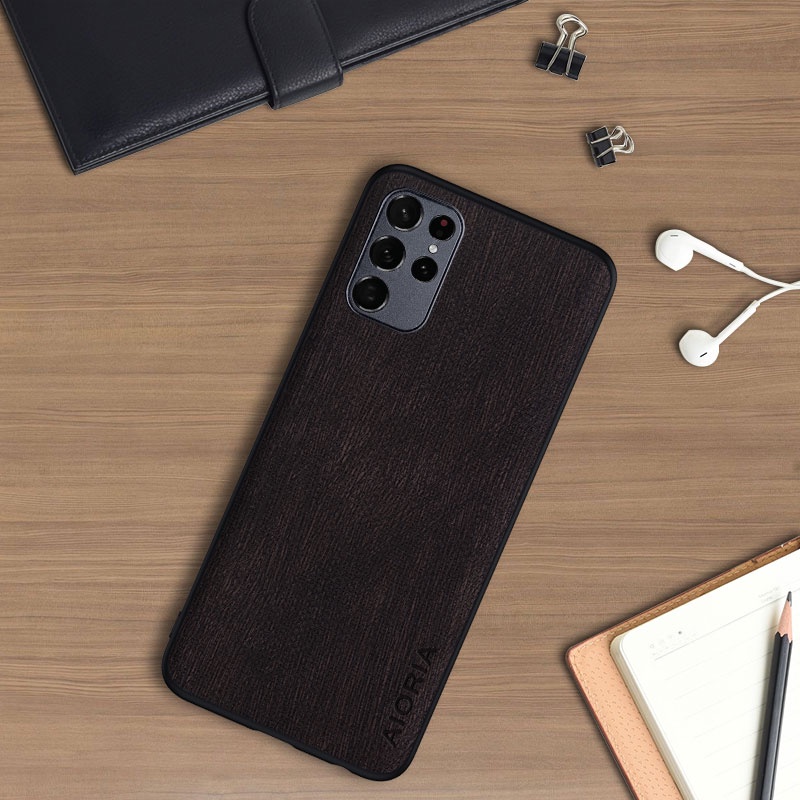 Ốp Bao Da Điện Thoại Họa Tiết Vân Gỗ Cho samsung galaxy s22 plus ultra samsung galaxy s22 ultra Ốp