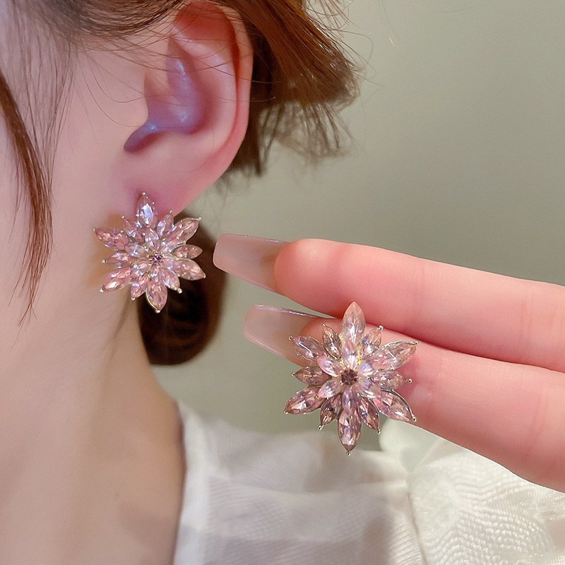 Pinkdudu Bông Tai Dạng Hạt đính đá Zircon Nhiều Lớp Thời Trang Bông Tai Hình Học 5 Màu Kim Bạc Sang Trọng Nhẹ Cho Nữ Trang Sức PD1543