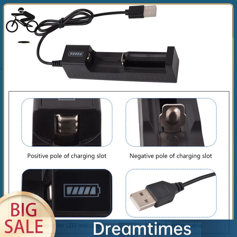 1 Bộ Sạc Pin lithium 1 Rãnh Cho 16340 14500 18650 26650 3.7v