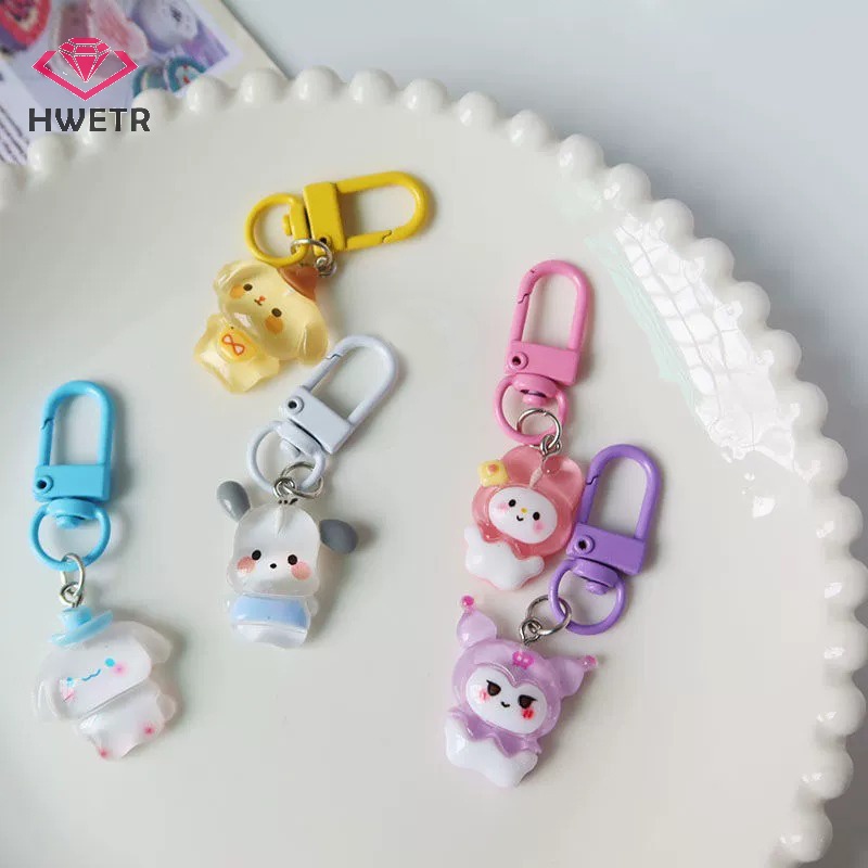 Hwtr Móc Chìa Khóa Xe Hơi Hình sanrio hello kitty / Chó Kumamon / melody Đáng Yêu Mới