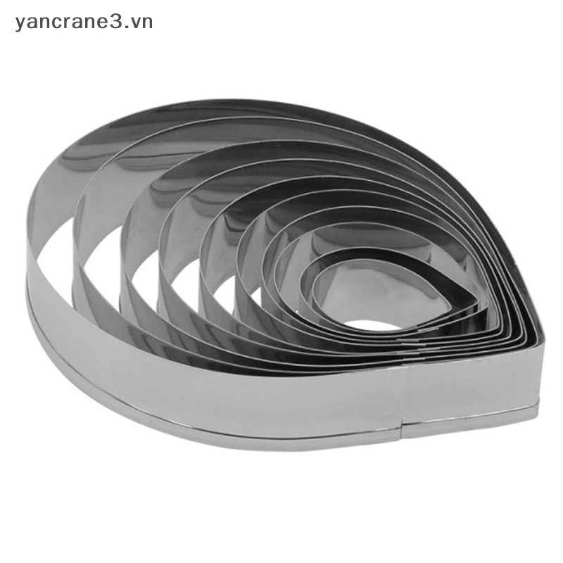 Bộ 7 Khuôn Cắt Bánh Quy Bằng Thép Không Gỉ Hình Cánh Hoa Hồng yancrane3.vn