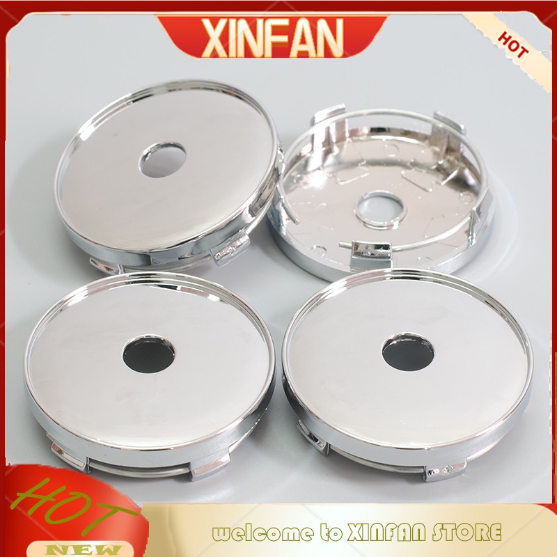 Set 4 Nắp Đậy Trục Bánh Xe Hơi 60mm  56mm / 56.5mm Thay Thế Chuyên Dụng