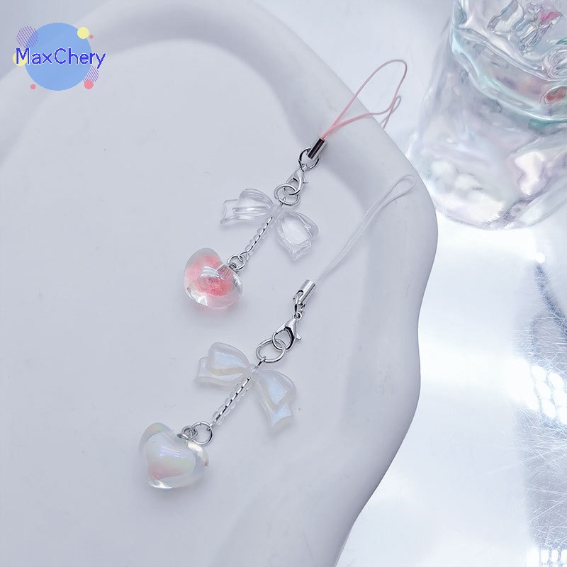 Móc Khóa Điện Thoại Đính Hạt Và Nơ Phong Cách Châu Á Đáng Yêu Cho samsung y2k Mới