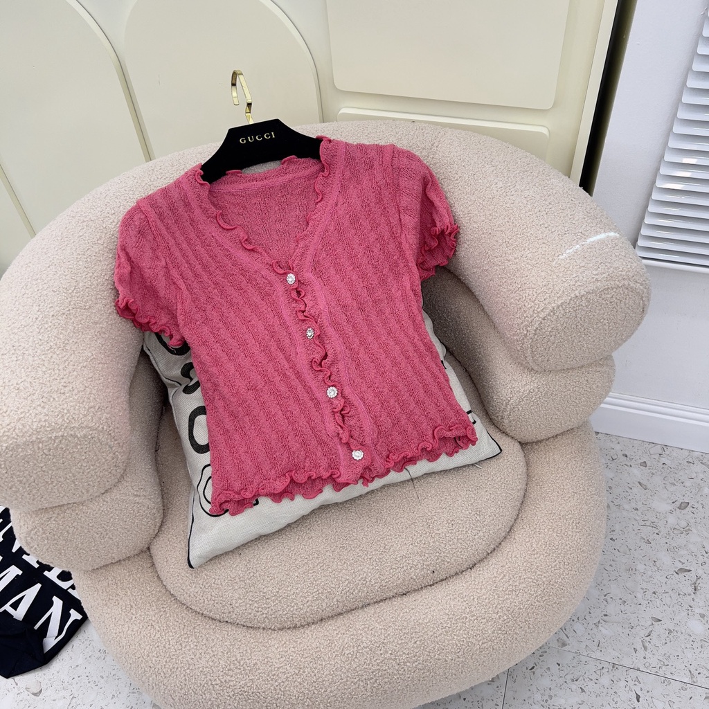 Áo len viền bèo nữ, áo len viền bèo 3 màu