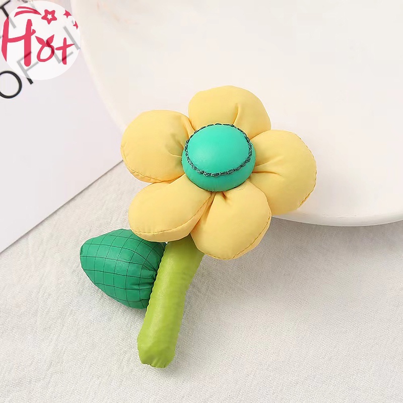Trâm Cài Áo Hình Hoa Hướng Dương Bằng Vải Màu Kẹo Dễ Thương vn