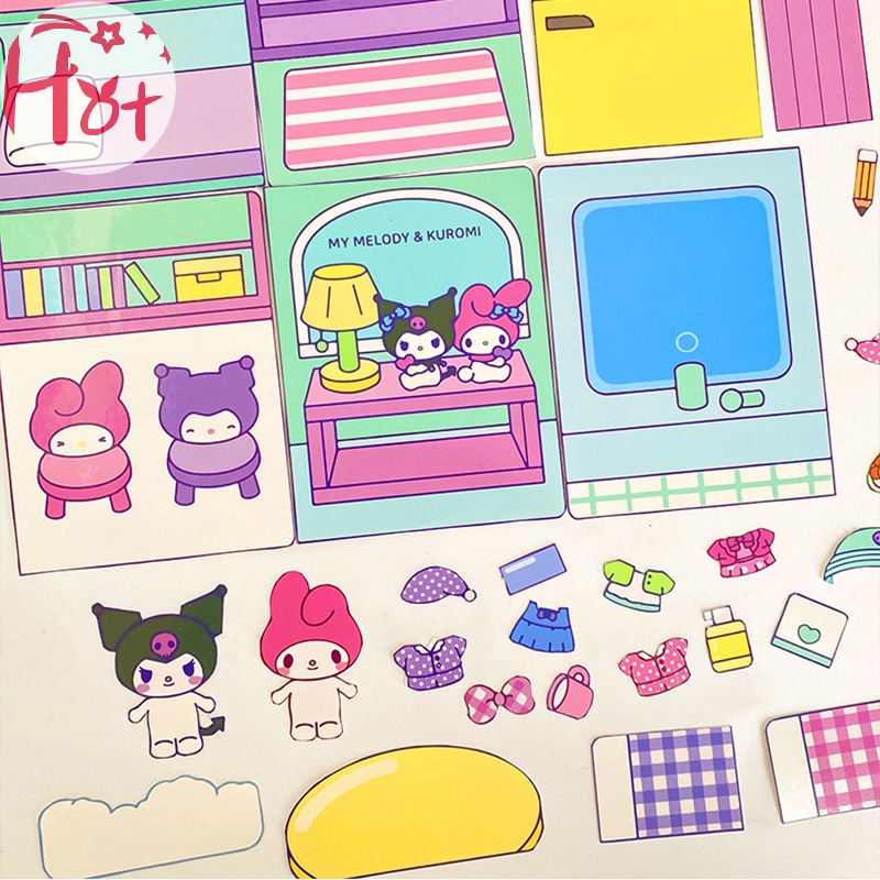 Jr Bộ Đồ Chơi Xếp Hình sanrio kuromi Dễ Thương diy