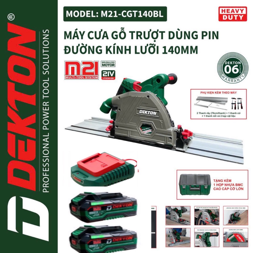 MÁY CƯA CẮT GỖ SẮT ĐA NĂNG M21-CGT140BL DEKTON LƯỠI 140MM mẫu trượt store thiết bị điện