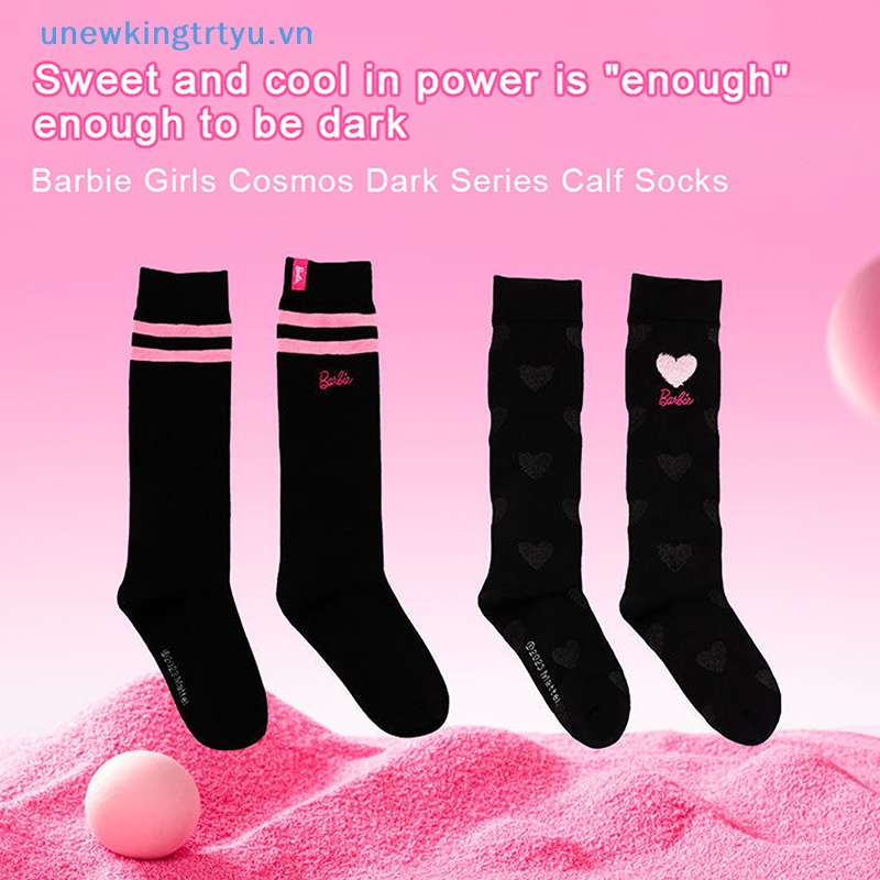 Unewtyu 1 Cặp Vớ Dài Đến Bắp Chân Co Giãn Tốt In Chữ barbie Thời Trang Thu Đông Dành Cho Nữ vn