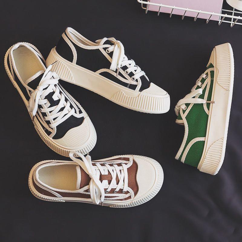 Giày Thể Thao canvas Đế Dày Thời Trang Xuân Thu 2023 Phong Cách Mới Cho Nữ